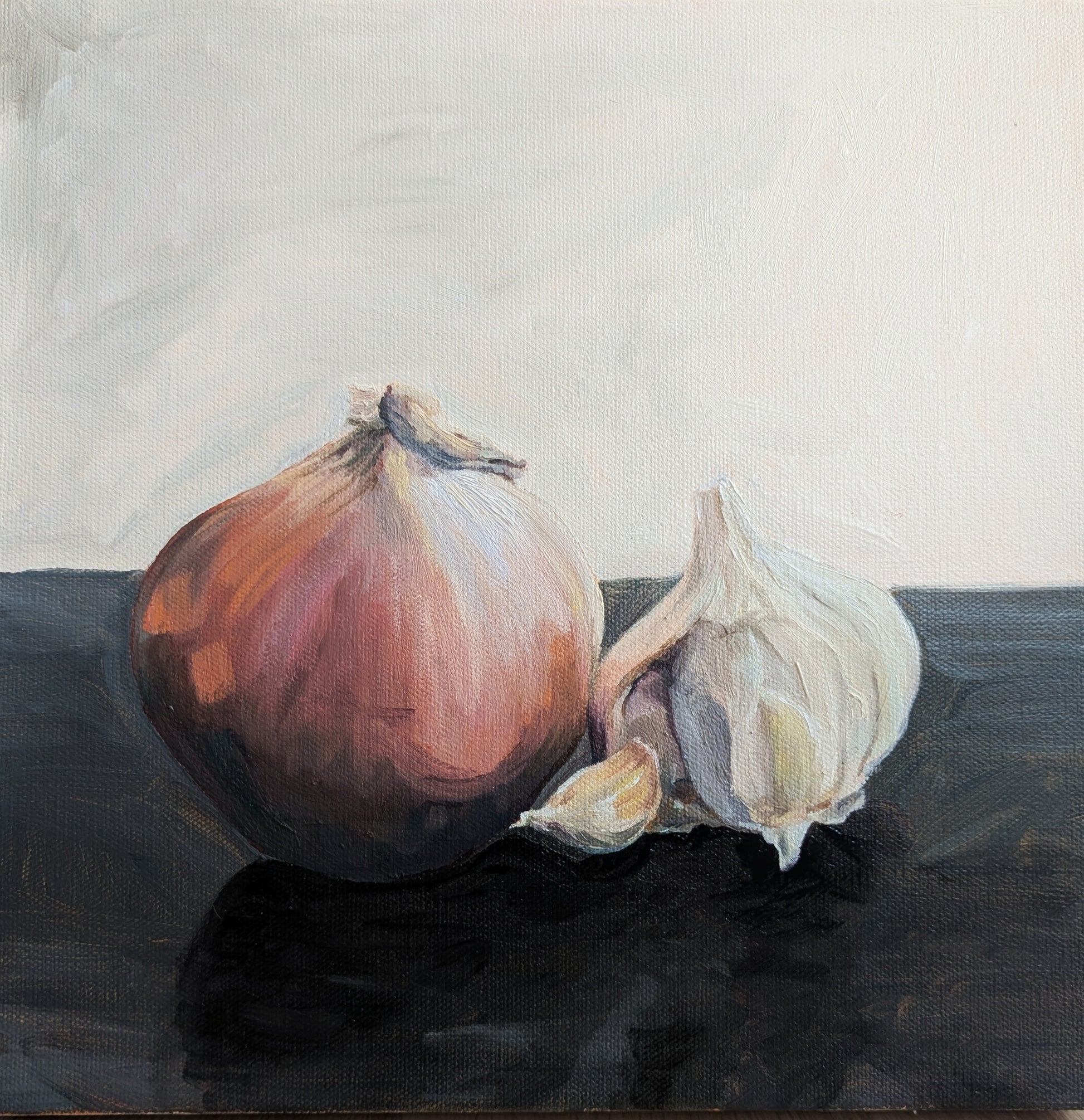 Original oil painting titled Nothing Fancy, 12x12 inches on 1.5 inch stretched canvas by Emily Langer