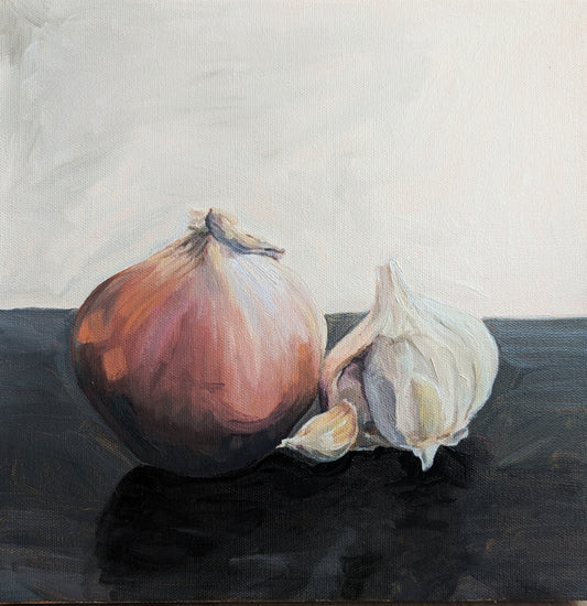 Original oil painting titled Nothing Fancy, 12x12 inches on 1.5 inch stretched canvas by Emily Langer